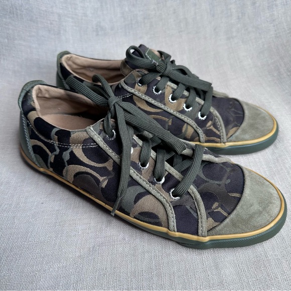 Coach Shoes - Coach Barrett Sneakers Olive Green